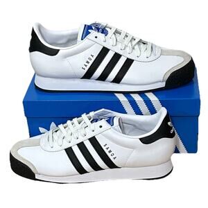 ADIDAS Samoa Athletic Sneaker Shoes White/Black-Men's 11.5-Walking-NIB